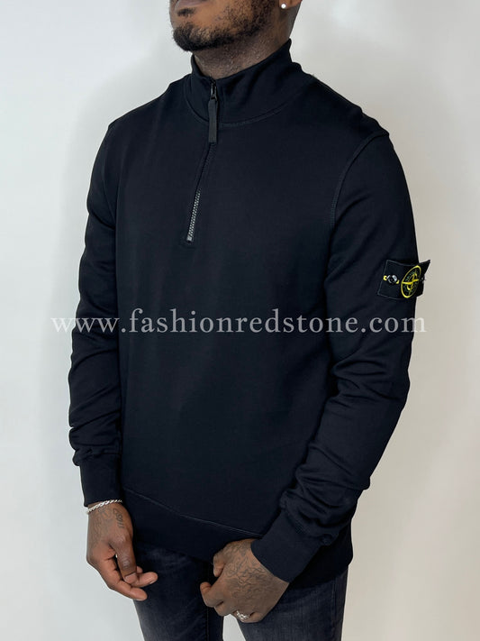 Stone Island
Half-Zip Sweatshirt In Brushed Cotton Fleece Black