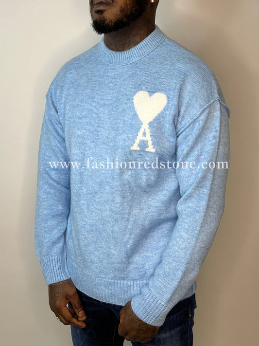 Wool AMI De Coeur Crewneck Sweater