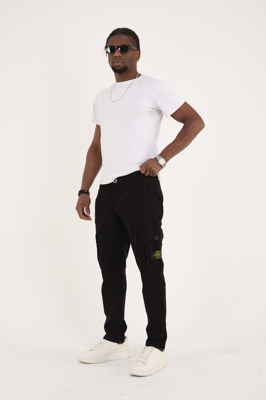 Stone Island Cargo Jeans Black