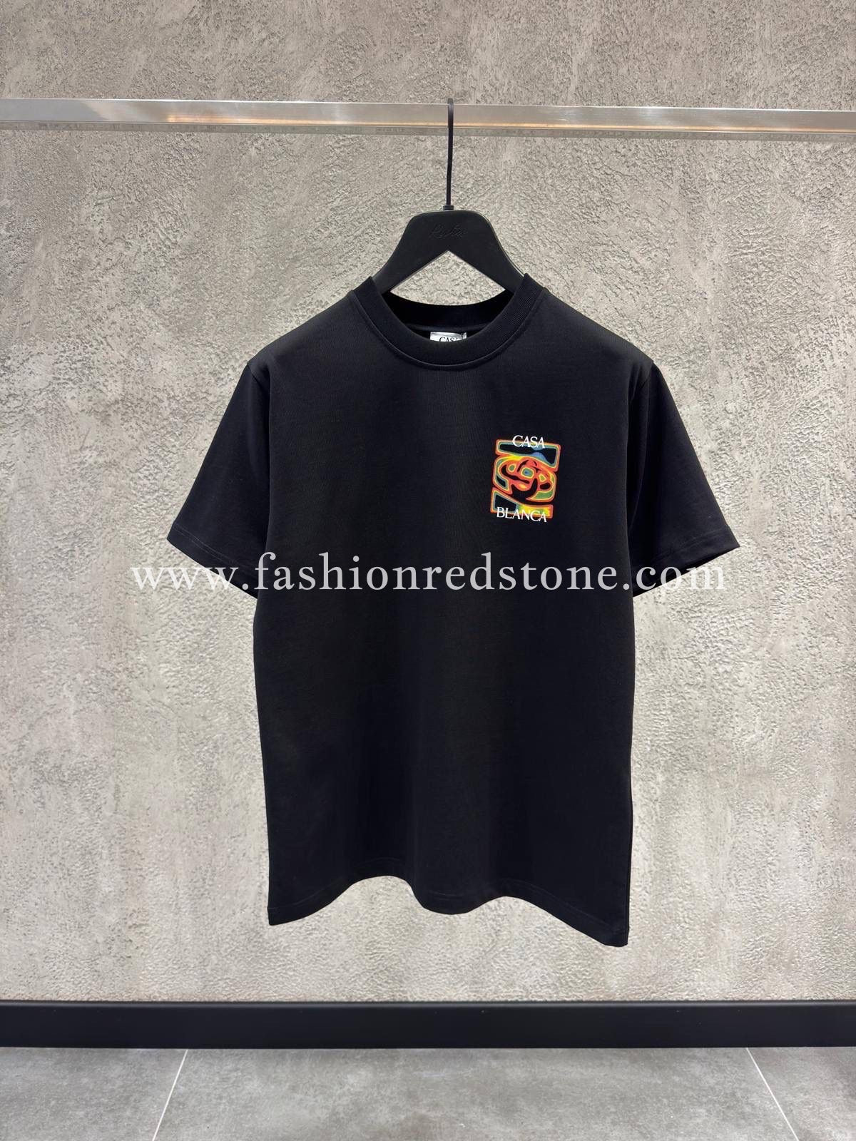 Casablanca Black Cotton T-Shirt