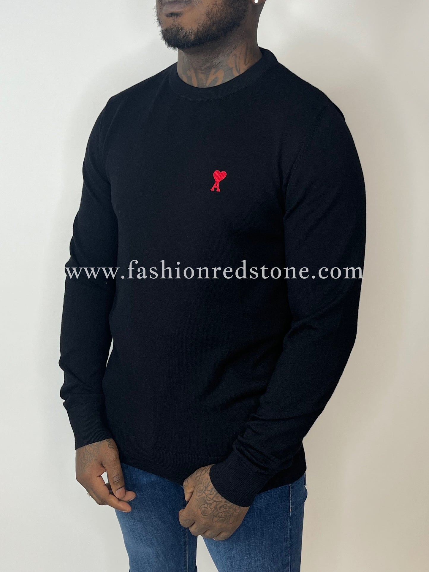 AMI Sweater Met Logopatch Merino Wool