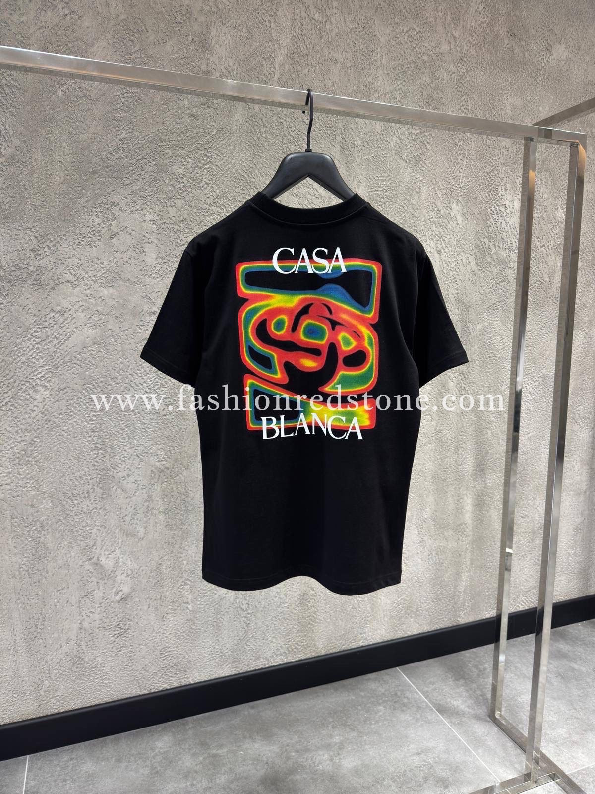 Casablanca Black Cotton T-Shirt
