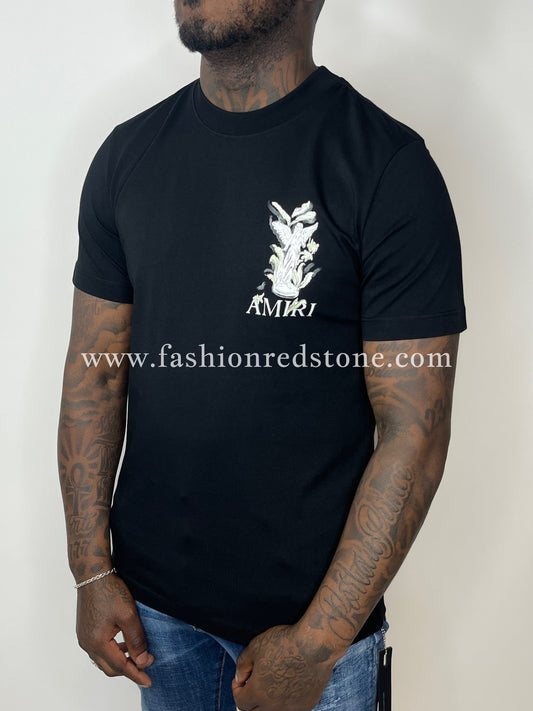 Amiri T-Shirt Garden-print Black