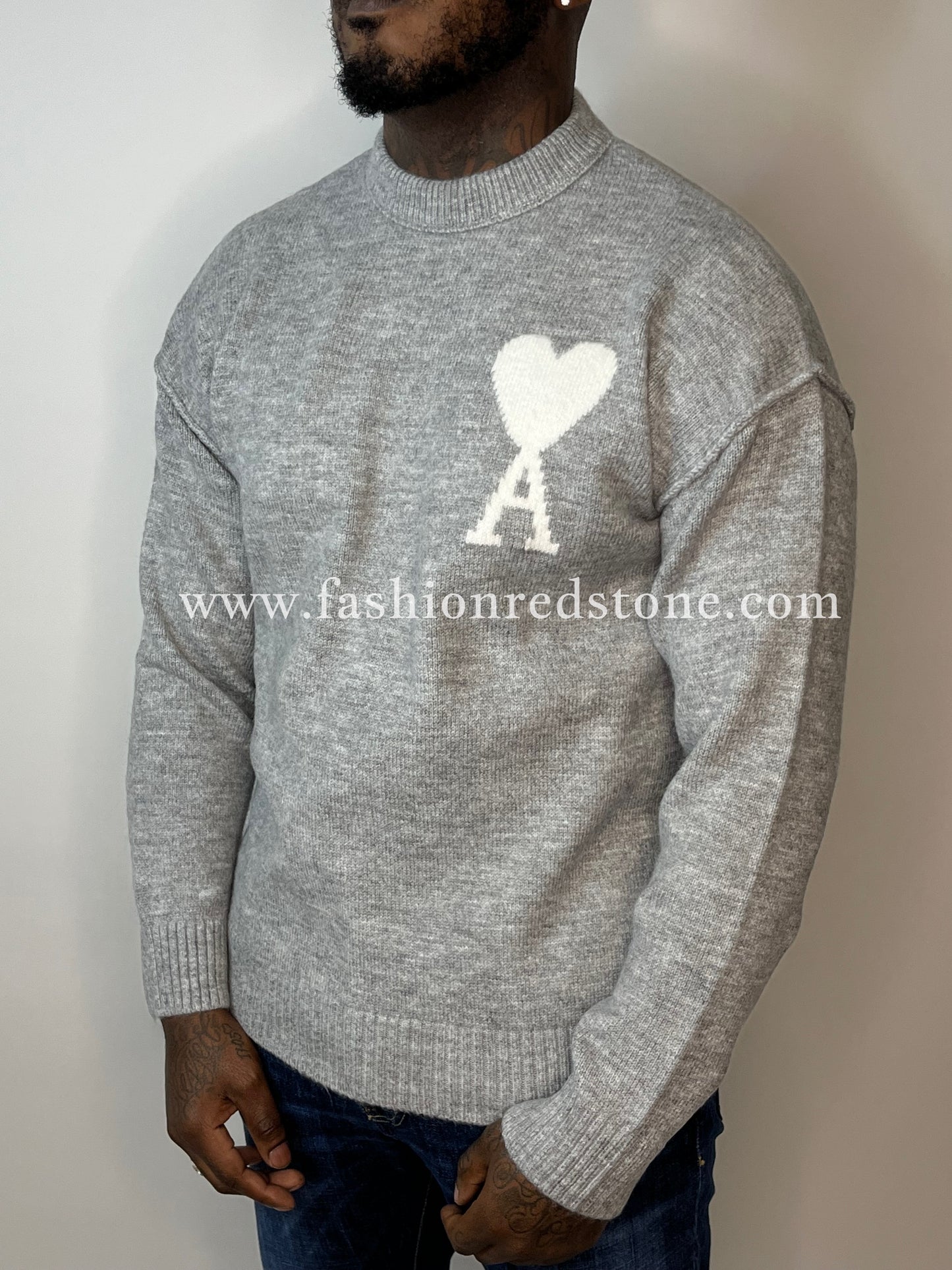 Wool AMI De Coeur Crewneck Sweater