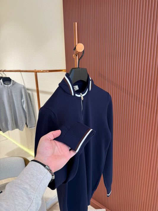 Hermés Full-Zip Navy