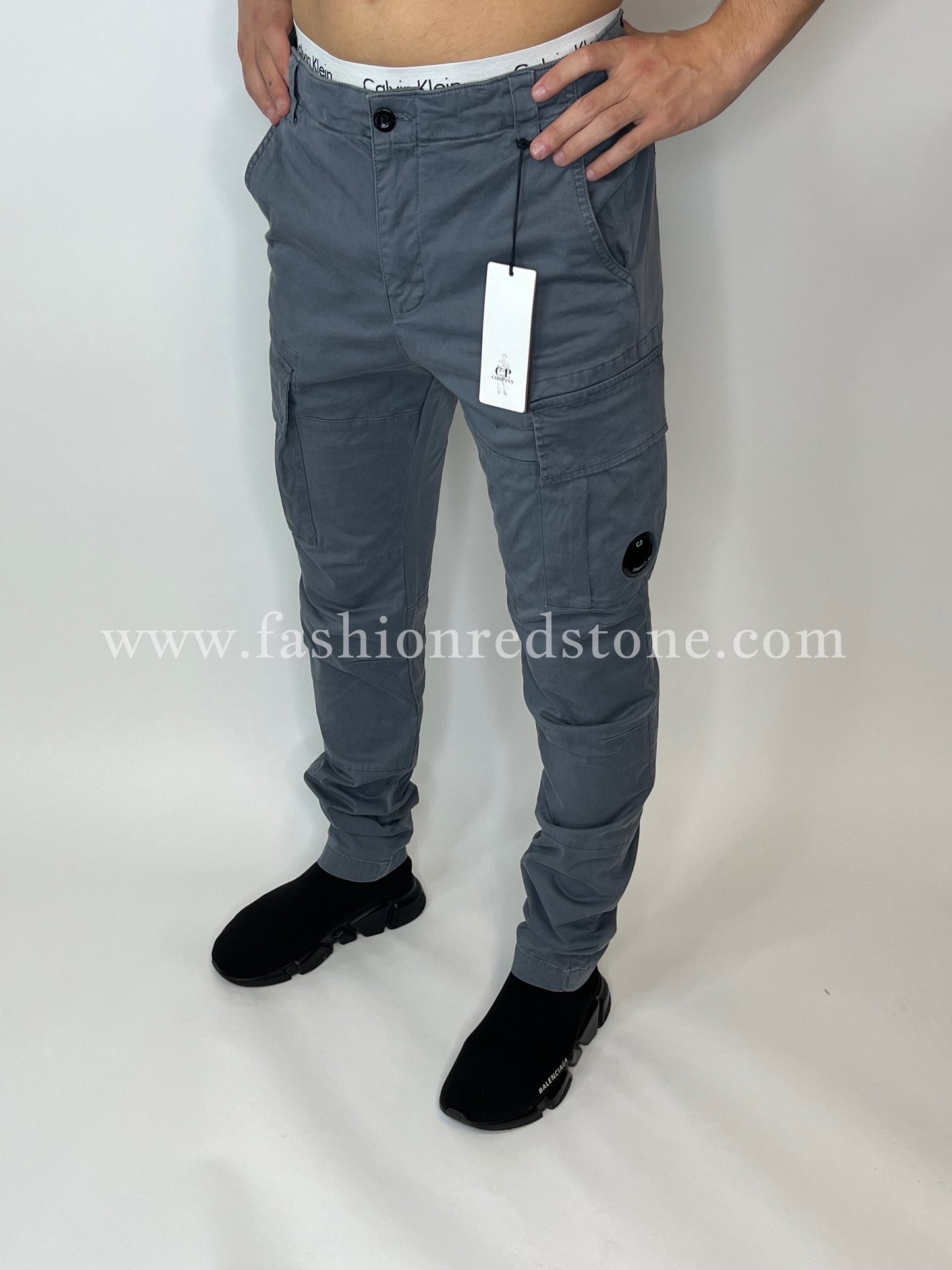 C.P. Company Moleskin Stretch Regular Cargo Pants Grey