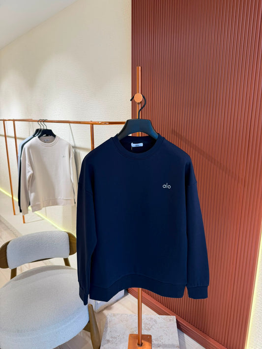 Alo Accolade Crew Neck Pullover Navy