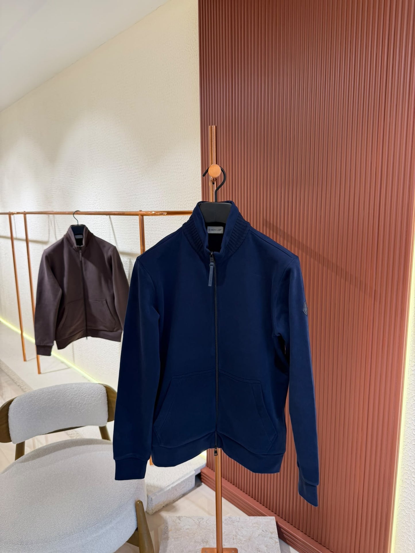 Moncler Zip Up Vest Navy