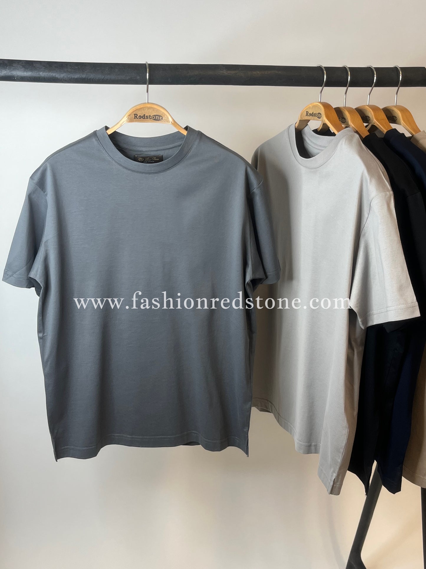 Loro Piana Mercesized T-Shirt Antraciet