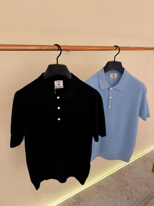 Casablanca Monogram Polo Black