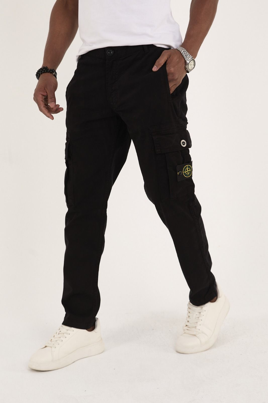 Stone Island Cargo Jeans Black