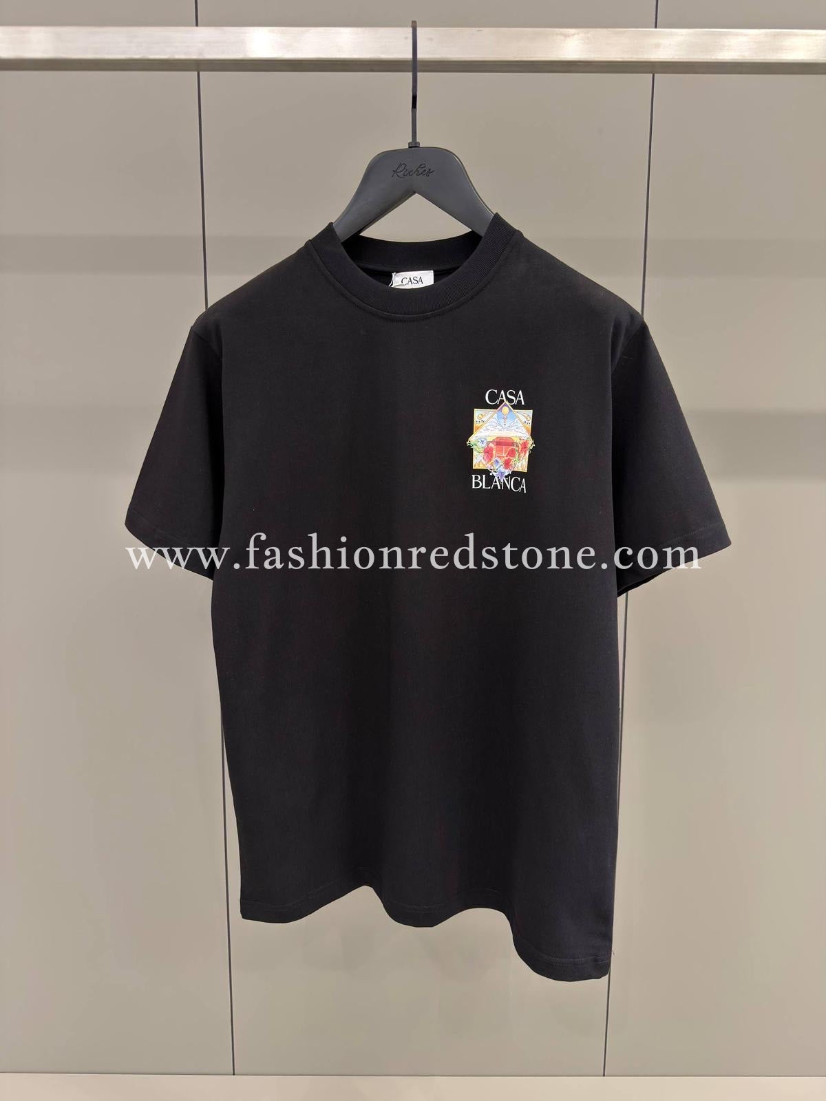 Casablanca Black Cotton T-Shirt