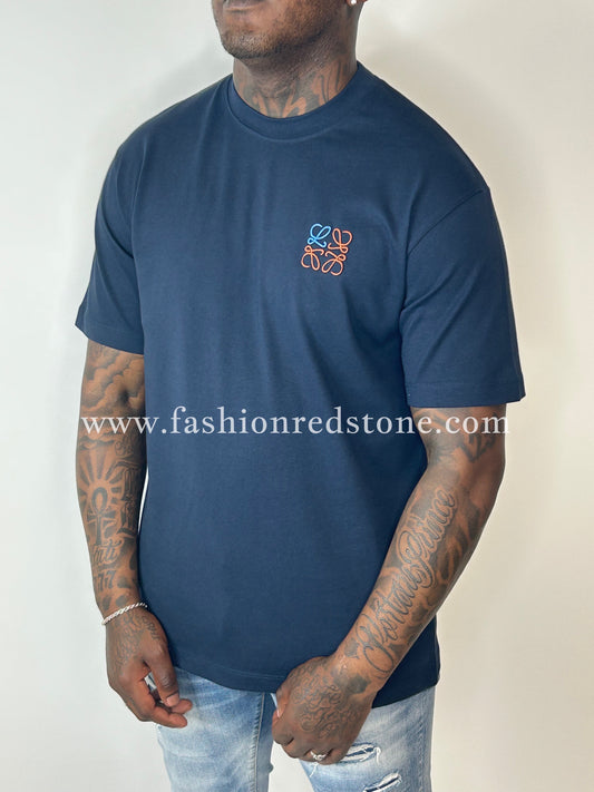 Loewe Regular Fit T-Shirt In Cotton Navy Blue