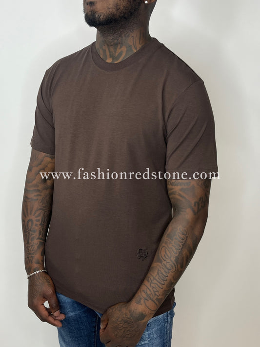 Loro Piana T-Shirt Met Logoprint Brown Mercesized