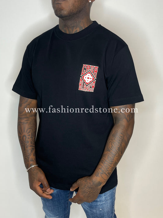 Casablanca T-Shirt met Logo en Backprint