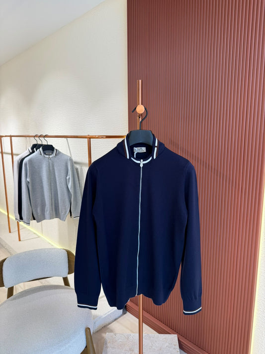 Hermés Full-Zip Navy