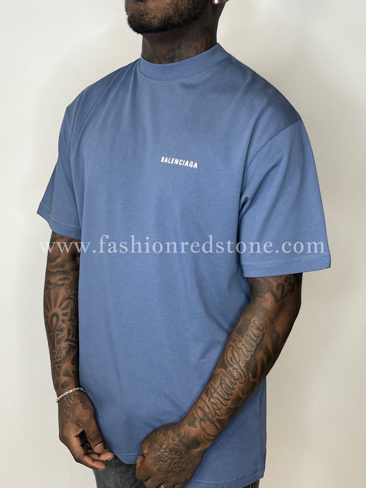 Balenciaga T-Shirt Met Logoprint Indigo