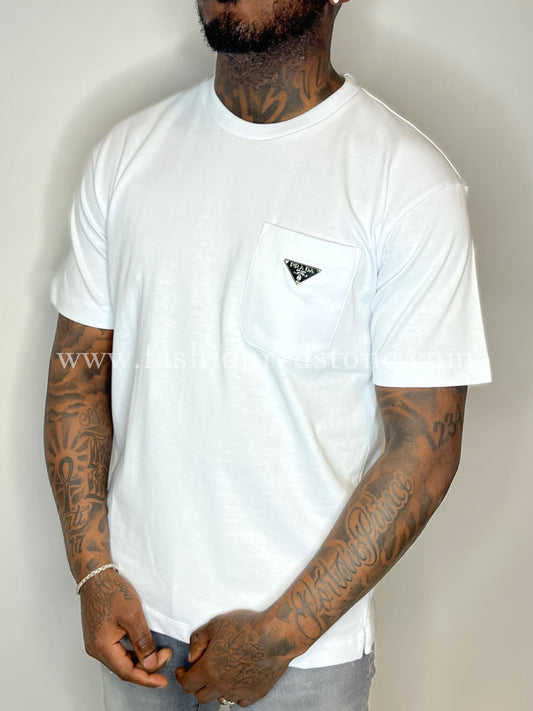 Prada Oversized Shirt Met Borstzak en Logo