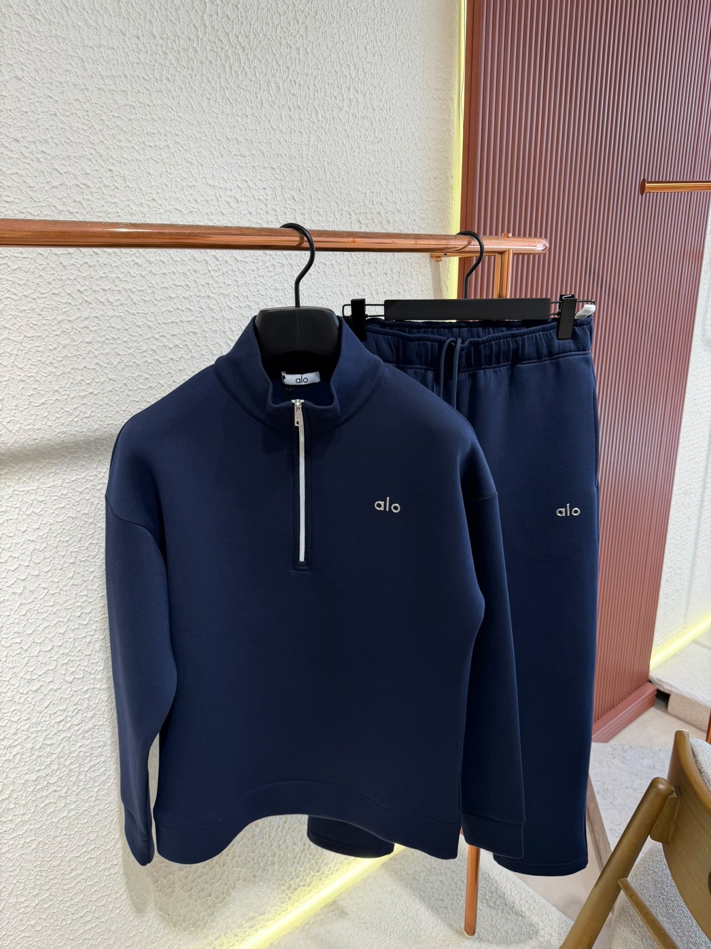 Alo Accolade 1/4 Zip Pullover Navy Full Set