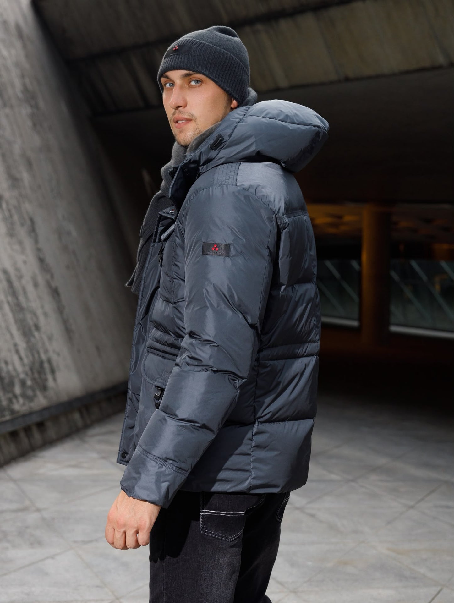 Peuterey Aiptek Fur Parka Antraciet Jacket+Muts