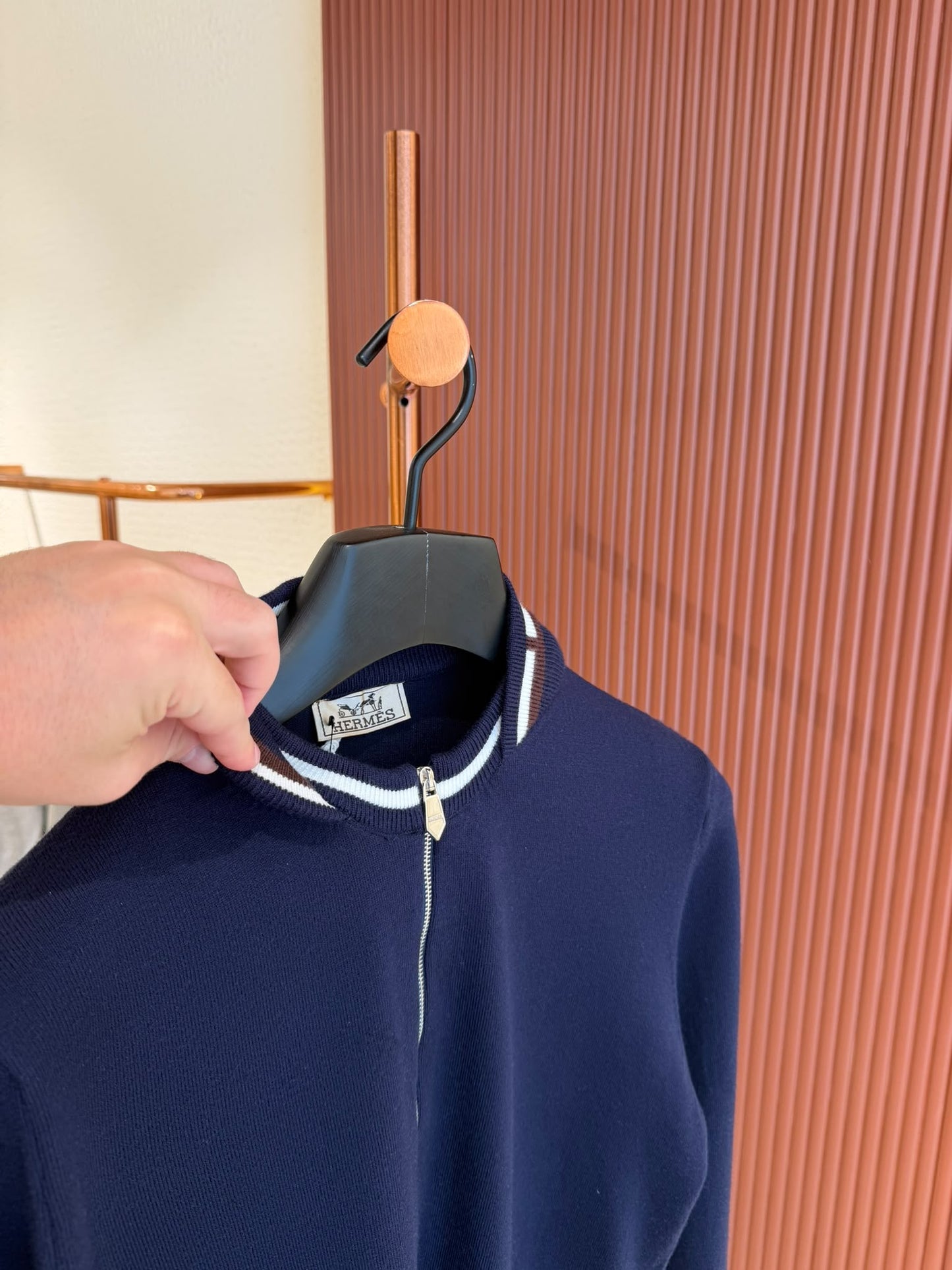 Hermés Full-Zip Navy