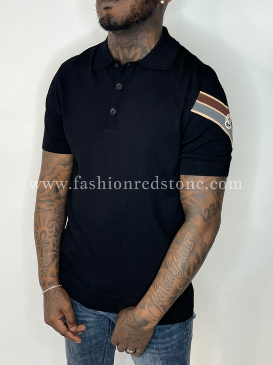 Moncler Polo Met Logopatch Black