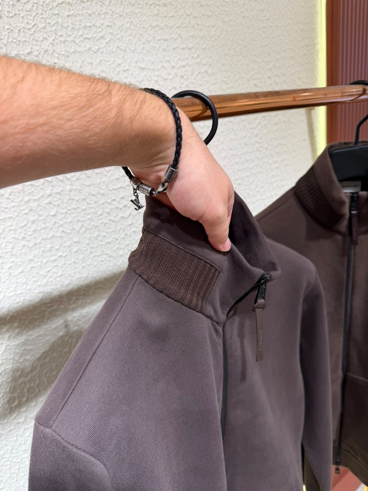Moncler Zip Up Vest Brown