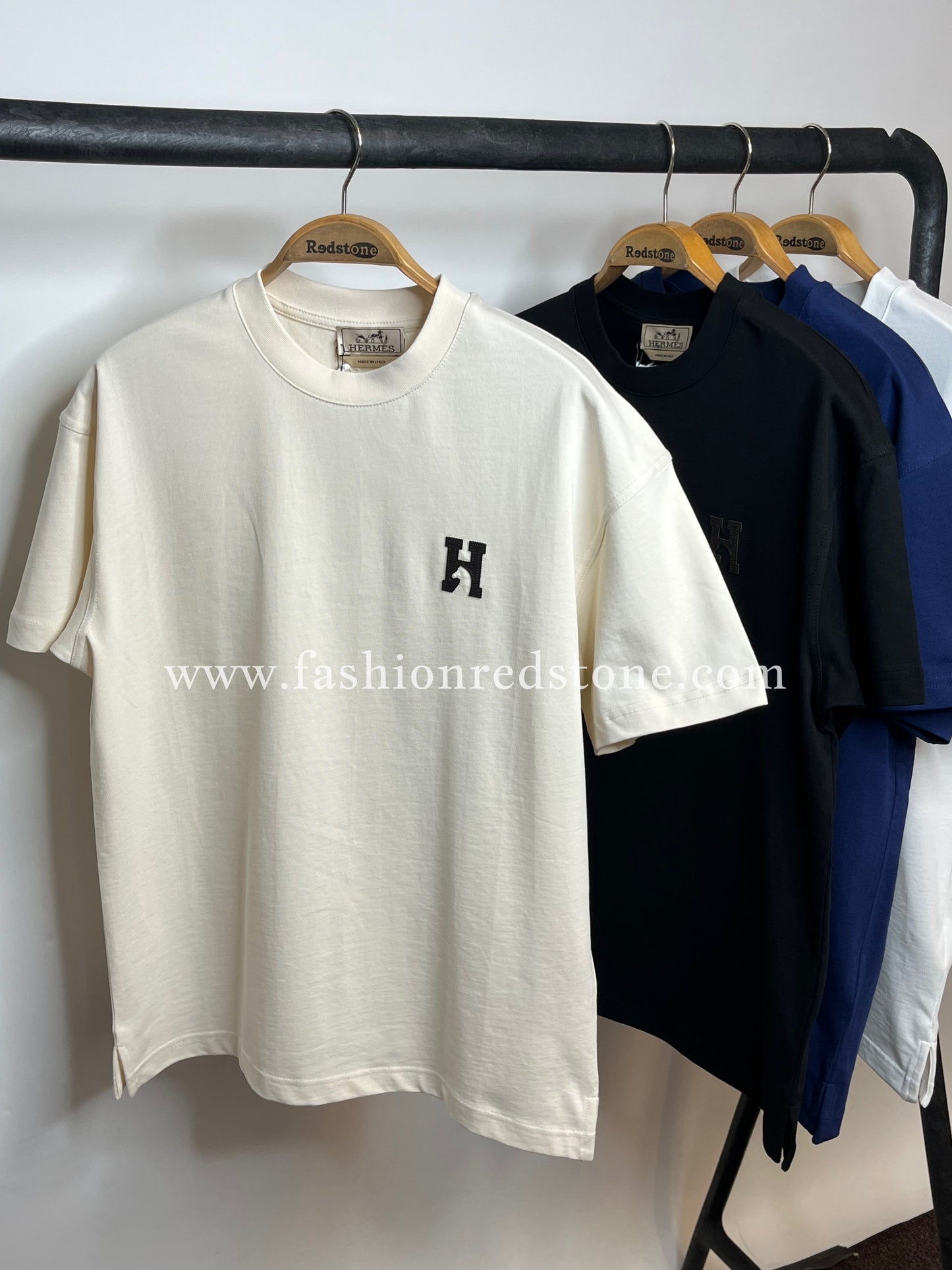 Hermés "H'Cheval" t-shirt with leather detail