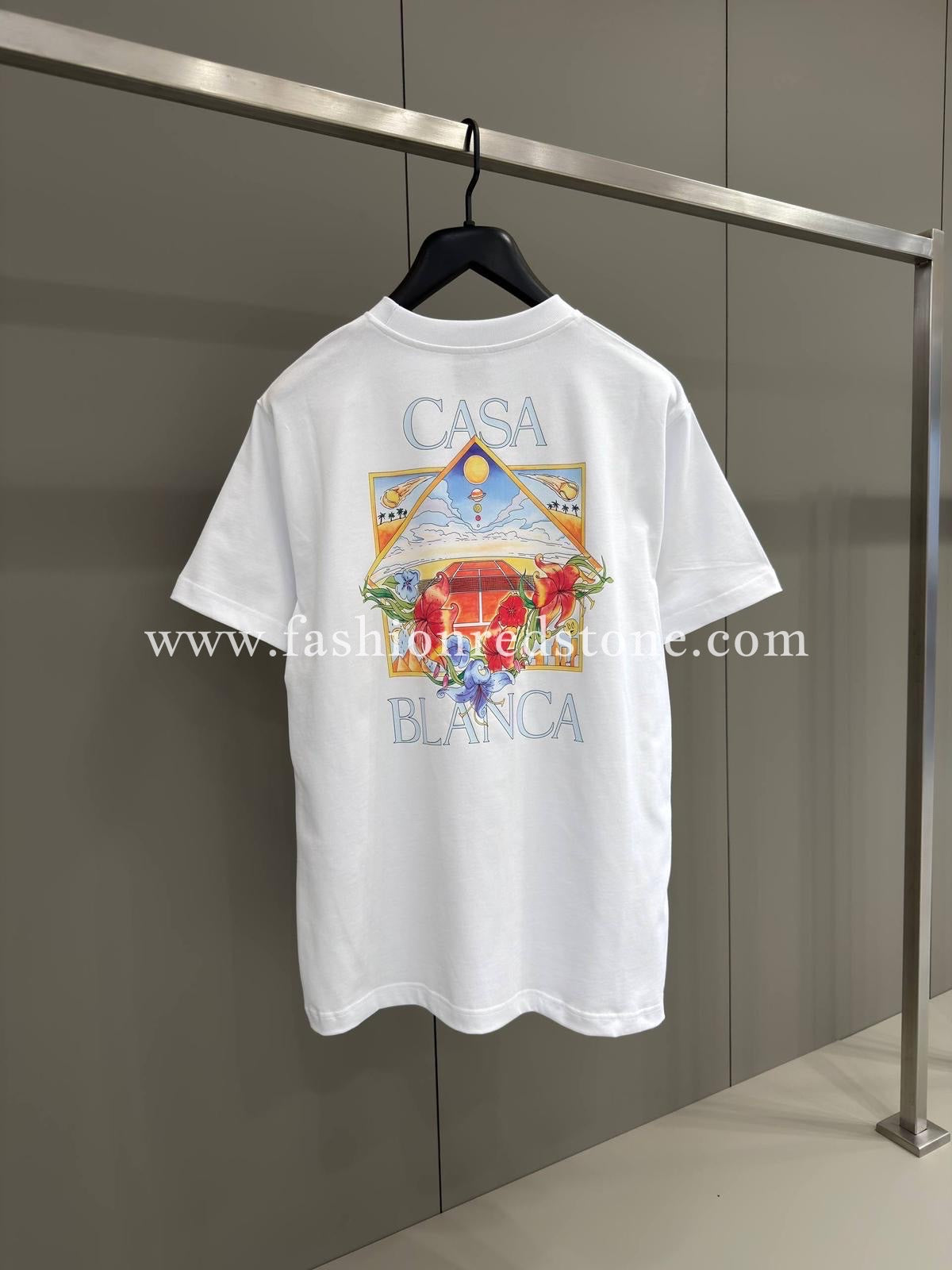 Casablanca White Cotton T-Shirt