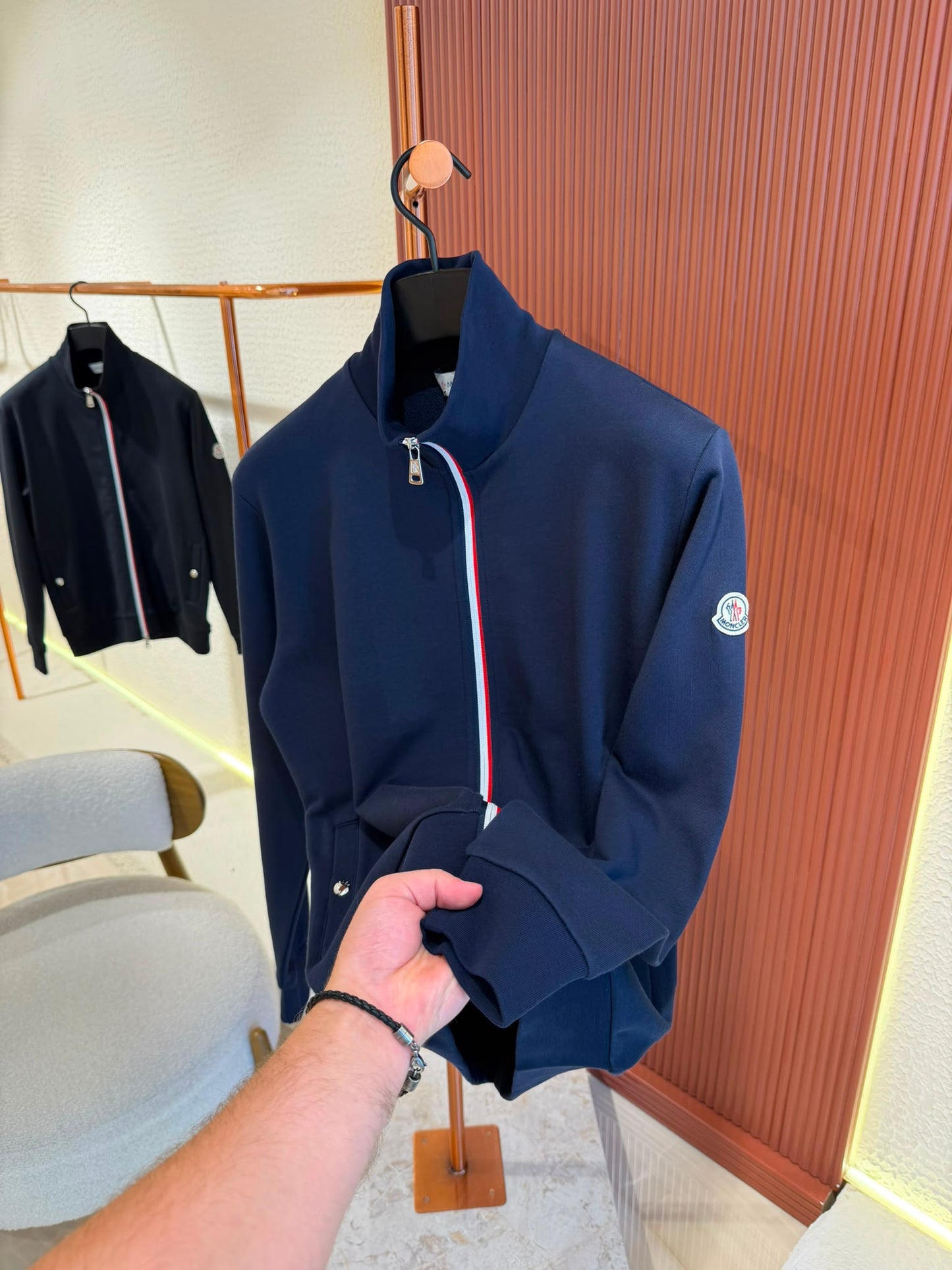 Moncler Zip Up Vest Navy