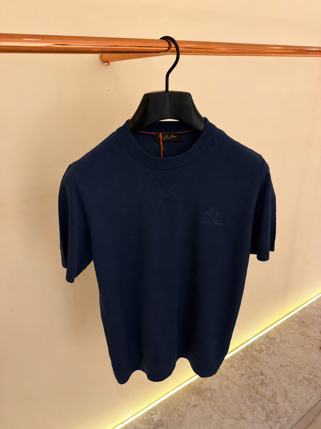 Loro Piana Crewneck T-Shirt Navy