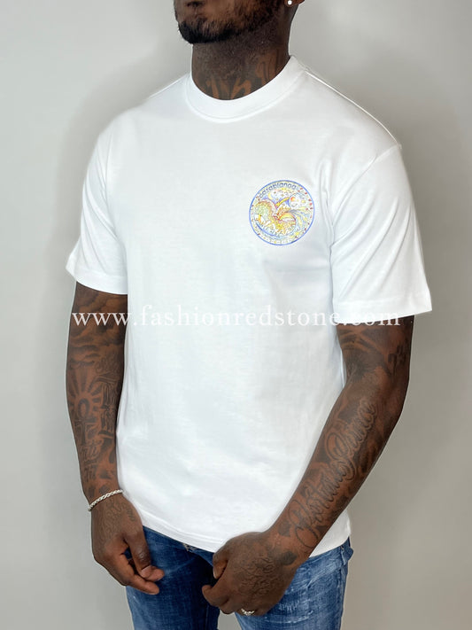 Casablanca T-Shirt Met Logo En Backprint