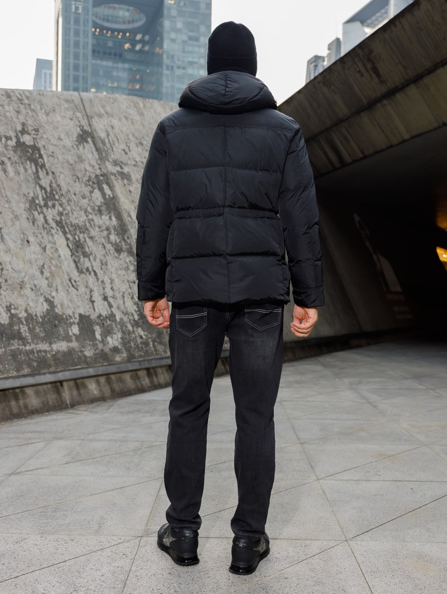 Peuterey Aiptek Fur Parka Black Jacket+Muts