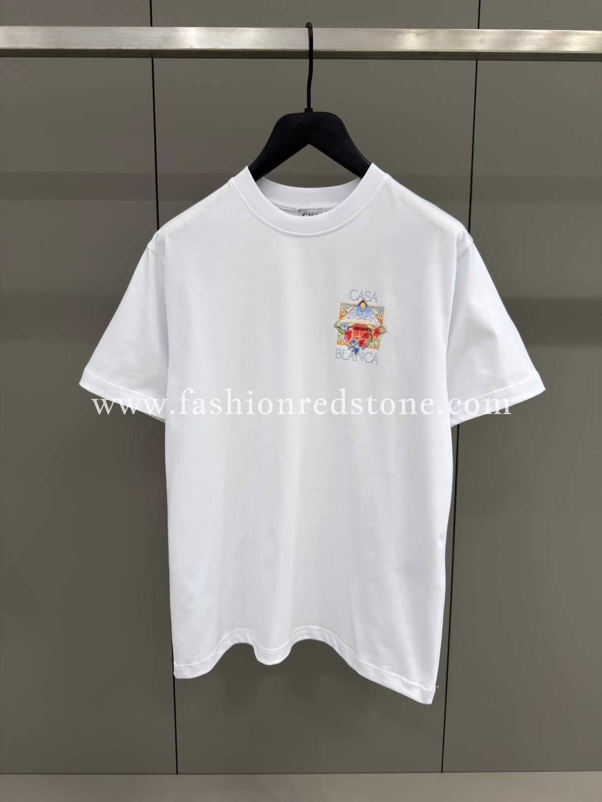 Casablanca White Cotton T-Shirt