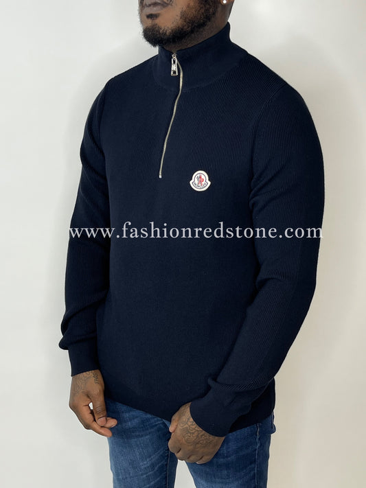 Moncler Half-Zip Sweater Navy