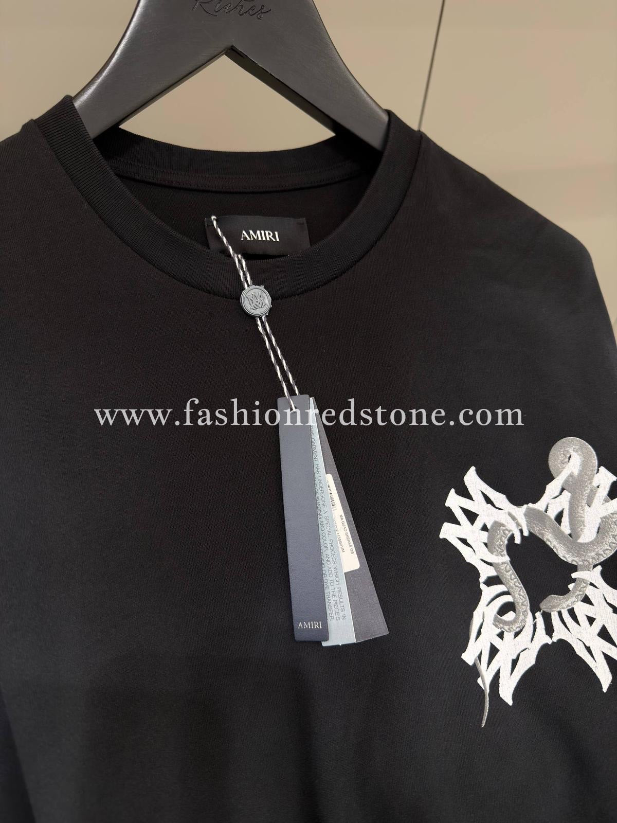 Amiri T-Shirt Met Slangenprint