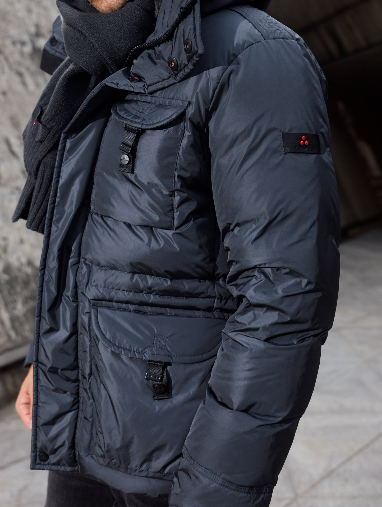 Peuterey Aiptek Fur Parka Antraciet Jacket+Muts