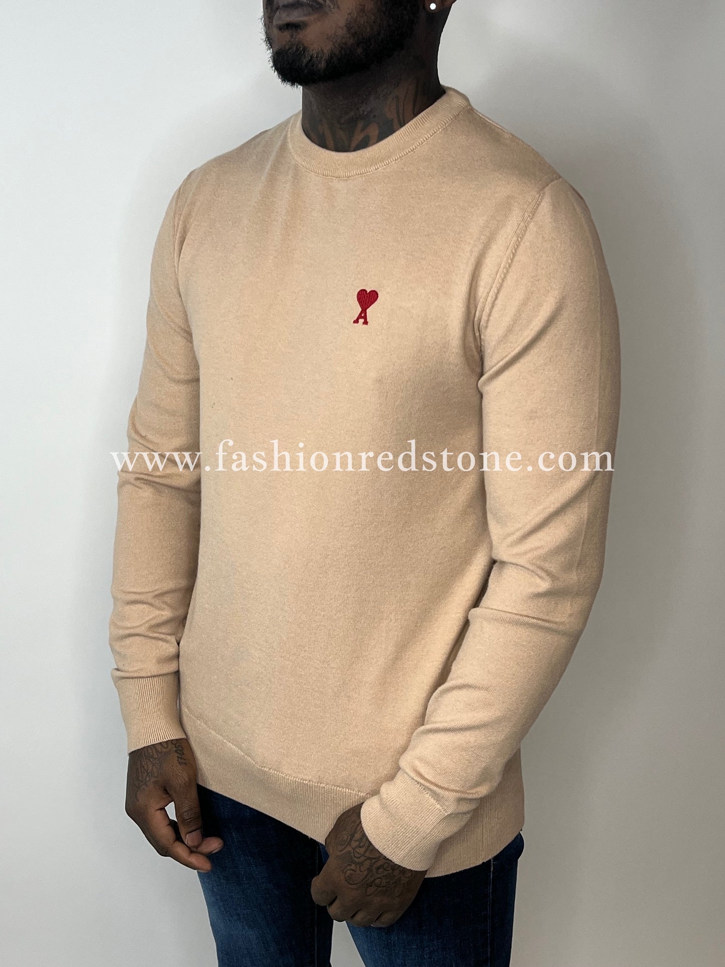 AMI Sweater Met Logopatch Merino Wool