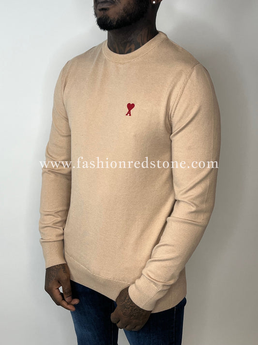 AMI Sweater Met Logopatch Merino Wool