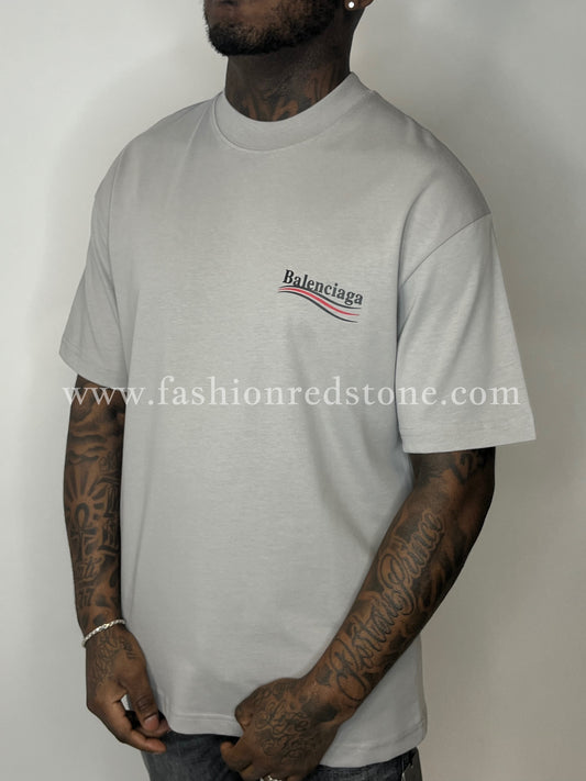 Balenciaga Political Campaign T-Shirt Grey