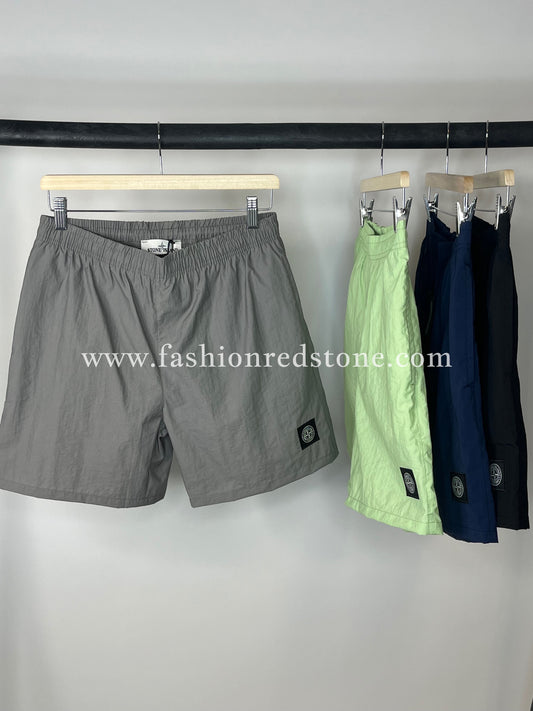 Stone Island Zwembroek Met Logopatch Grey