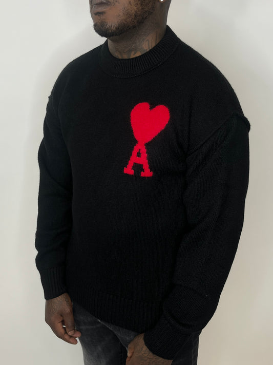 Wool AMI De Coeur Crewneck Sweater