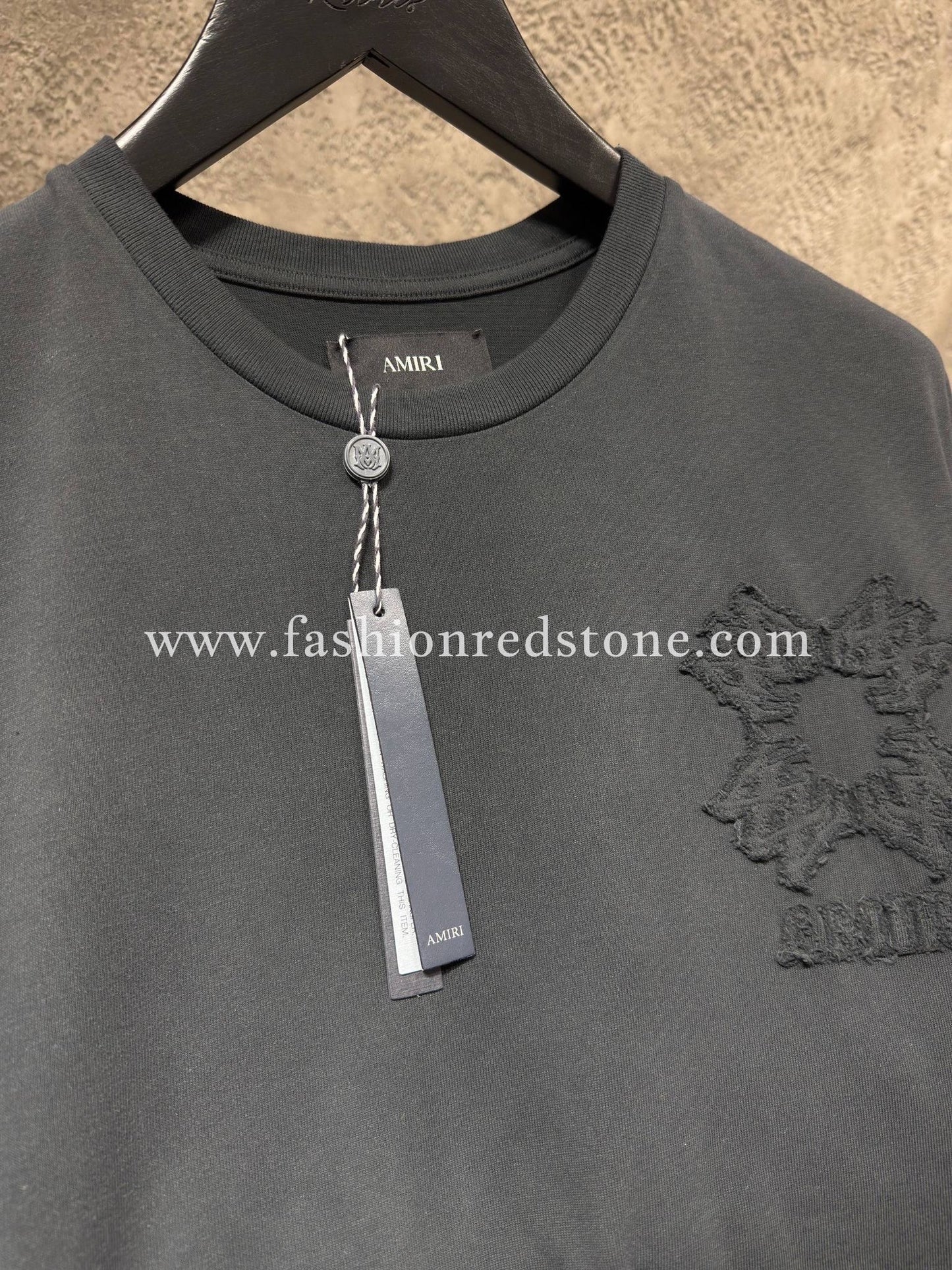 Amiri T-Shirt Met Logo Geborduurd