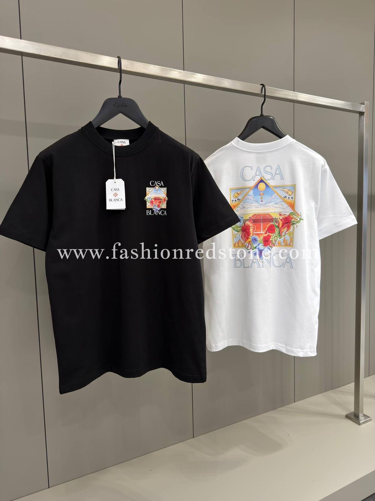 Casablanca Black Cotton T-Shirt