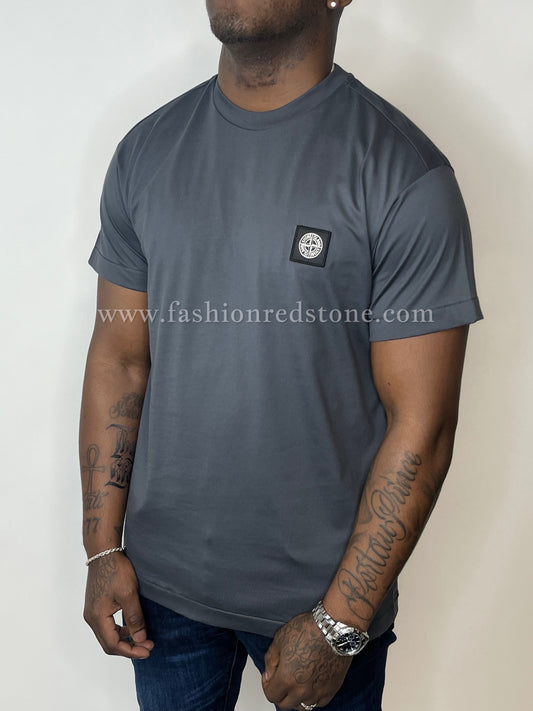 Stone Island T-Shirt Met Logopatch Antraciet