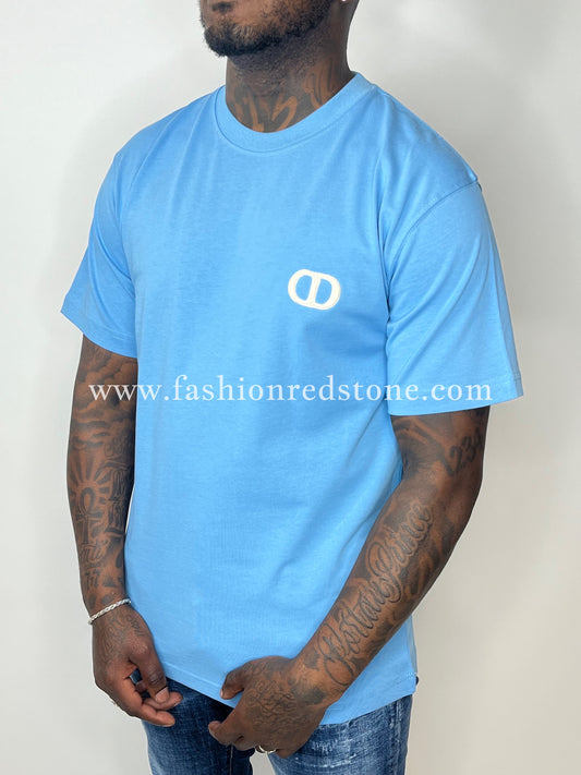 Dior T-Shirt met CD Icon Blue